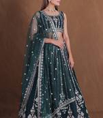 Designer Goergette Embroidered lehenga choli for wedding