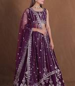Designer Goergette Embroidered lehenga choli for wedding