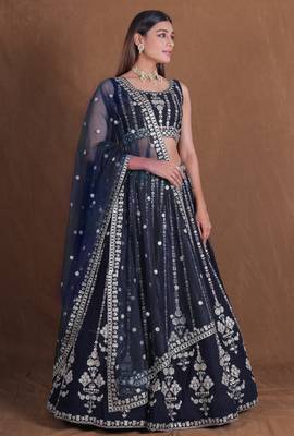 Designer Goergette Embroidered lehenga choli for wedding 1