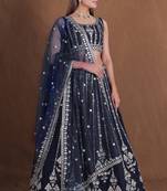 Designer Goergette Embroidered lehenga choli for wedding