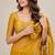 Embroidered designer saree with premium mirror lace border