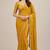Embroidered designer saree with premium mirror lace border