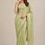 Designer fancy saree with floral embroidery and mirror lace