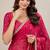 Fandy satin trendy embroidered saree with designer mirror lace border