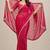 Fandy satin trendy embroidered saree with designer mirror lace border