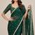 Fandy satin luxury embroidered designer saree with mirror work lace