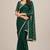 Fandy satin luxury embroidered designer saree with mirror work lace