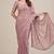 Wedding wear fandy satin designer saree with embroidery & mirror lace