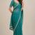 Party wear fandy satin premium embroidered saree with mirror lace