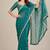 Party wear fandy satin premium embroidered saree with mirror lace