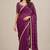 Fancy fandy satin designer saree with premium embroidery and mirror lace
