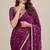 Fancy fandy satin designer saree with premium embroidery and mirror lace