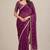 Fancy fandy satin designer saree with premium embroidery and mirror lace