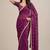 Fancy fandy satin designer saree with premium embroidery and mirror lace