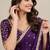 Classic fandy satin premium designer saree with elegant mirror lace