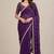 Classic fandy satin premium designer saree with elegant mirror lace