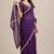 Classic fandy satin premium designer saree with elegant mirror lace