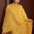 Yellow embroidered chanderi straight pant  kurta set