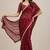 Designer fandy satin premium embroidered saree with mirror lace border