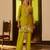 Green embroidered chanderi silk straight pant  kurta set