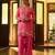 Pink embroidered chanderi silk straight pant  kurta set