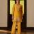 Red embroidered chanderi silk straight pant  kurta set