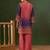 Green embroidered crepe straight pant  co-ords