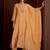 Peach embroidered chanderi silk anarkali pant  kurta set