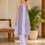 Lightpeach cotton sleeveless striped co-ord set for women