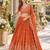Royal Blue Silk Blend Semi Stitced Lehenga Choli with Thread & Sequence Work