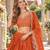 Royal Blue Silk Blend Semi Stitced Lehenga Choli with Thread & Sequence Work