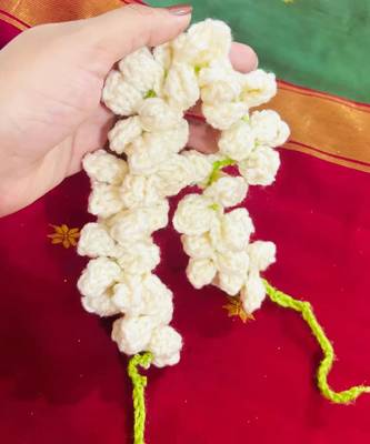 Handmade Crochet Mogra Style Gajra 3
