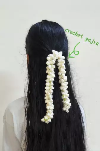 Handmade Crochet Mogra Style Gajra