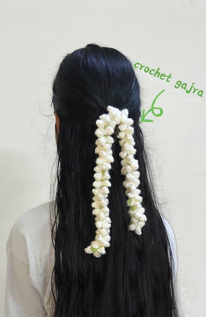 Handmade Crochet Mogra Style Gajra