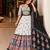 White Mirror Navratri Lehenga Choli With Dupatta