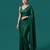 Bottle green embroidered traditional saree blouse