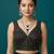 Black embroidered traditional saree blouse