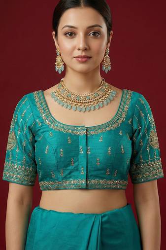 Rama embroidered traditional saree blouse