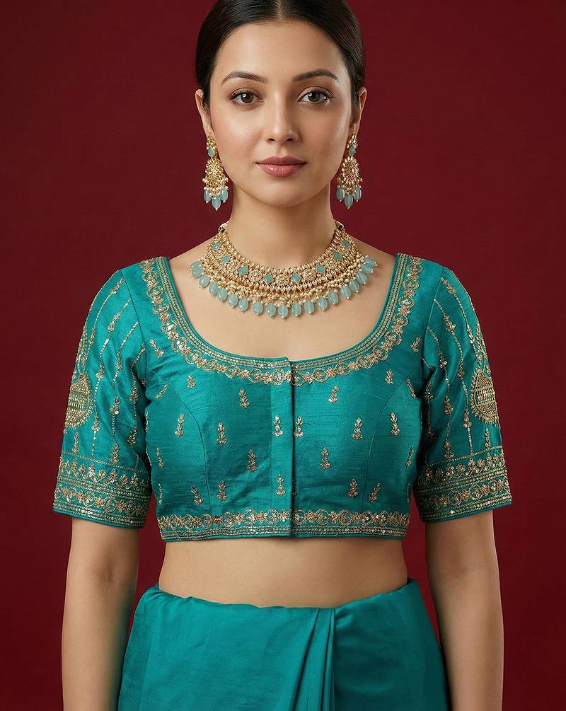 Rama embroidered traditional saree blouse