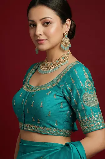 Rama embroidered traditional saree blouse
