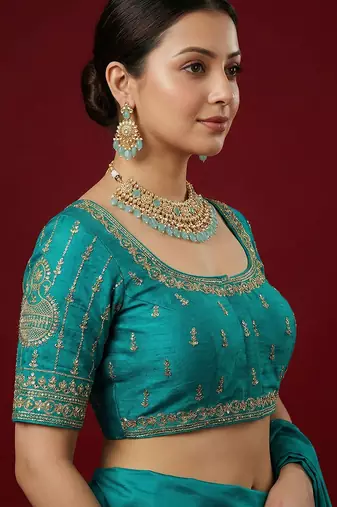 Rama embroidered traditional saree blouse