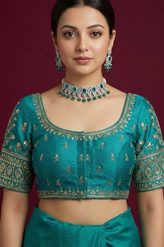 Rama embroidered traditional saree blouse