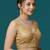 Gold embroidered traditional saree blouse
