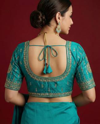 Rama embroidered traditional saree blouse 4