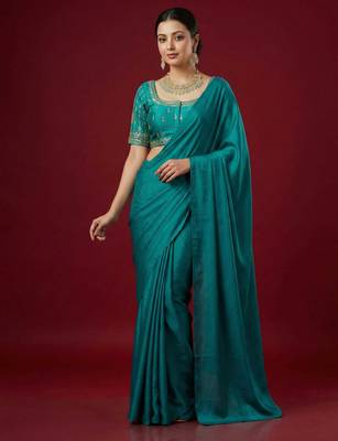 Rama embroidered traditional saree blouse 5