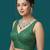 Green embroidered traditional saree blouse