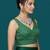 Green embroidered traditional saree blouse