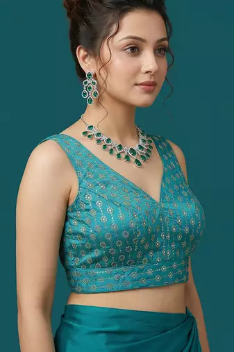 Rama embroidered traditional saree blouse