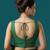 Green embroidered traditional saree blouse
