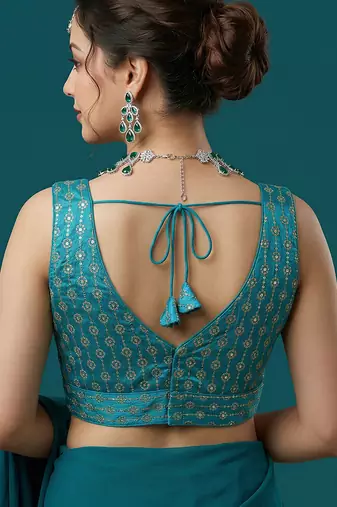 Rama embroidered traditional saree blouse